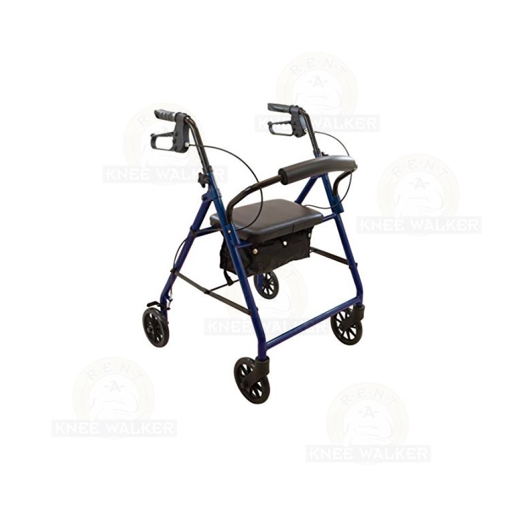 Rollator, Steel with 6in Wheels 300lb RLSTBL Rent A Knee Walker