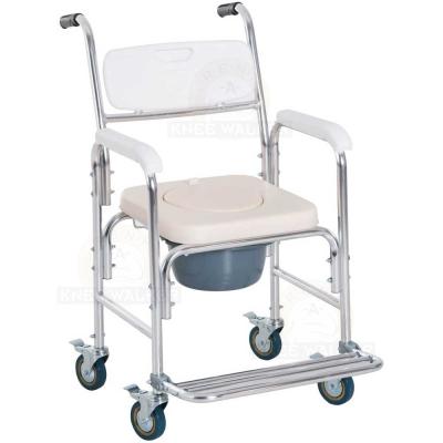 Commode, Wheeled Shower Chair, Padded with Footrest, 300lbs large photo 1
