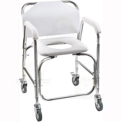 Commode, Wheeled Shower Chair 250lbs large photo 1