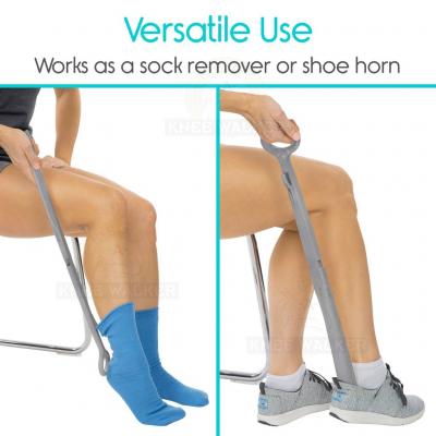 Shoehorn with Sock Remover 23 inch large photo 2