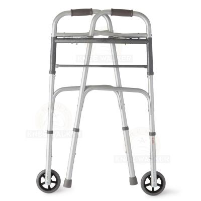 Walker-Two Button Folding Walker 5in Wheels large photo 3