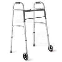 Walker-Two Button Folding Walker 5in Wheels