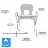 Shower Chair with Back and Arms, Bariatric 500lbs thumbnail photo 3