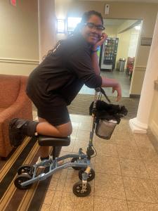  using a Swivelmate Knee Walker from  Orlando Florida November 2023