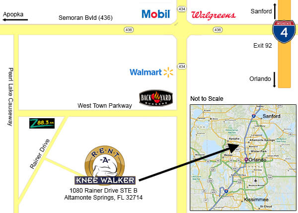 Physical location of Rent A Knee Walker on a map