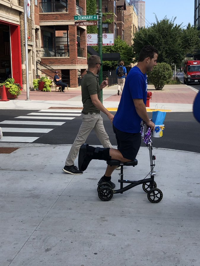 Anthony Rizzo On Roscoe Knee Scooter