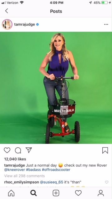 Tamra Judge on a Knee Rover