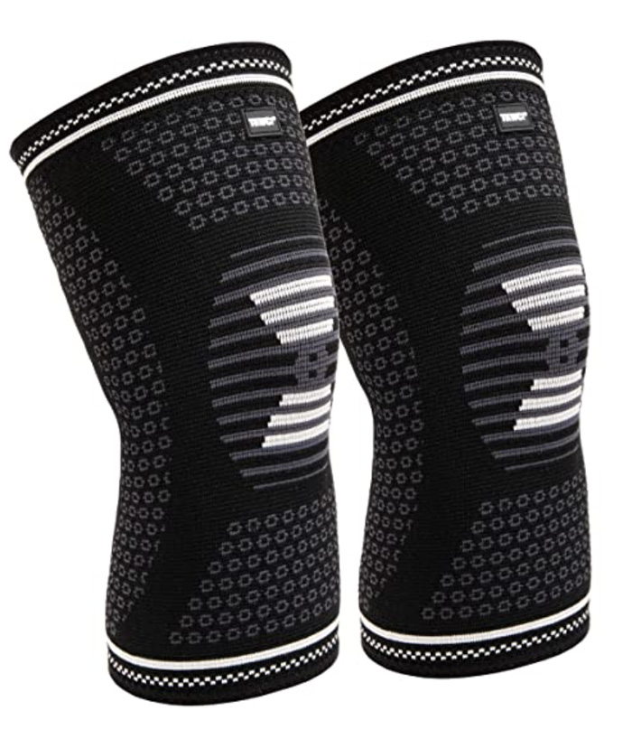 photo of two knee compression sleeves
