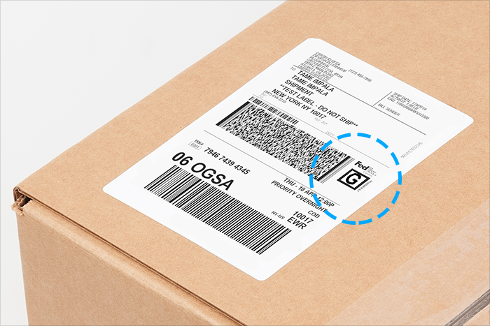 fedex sample label