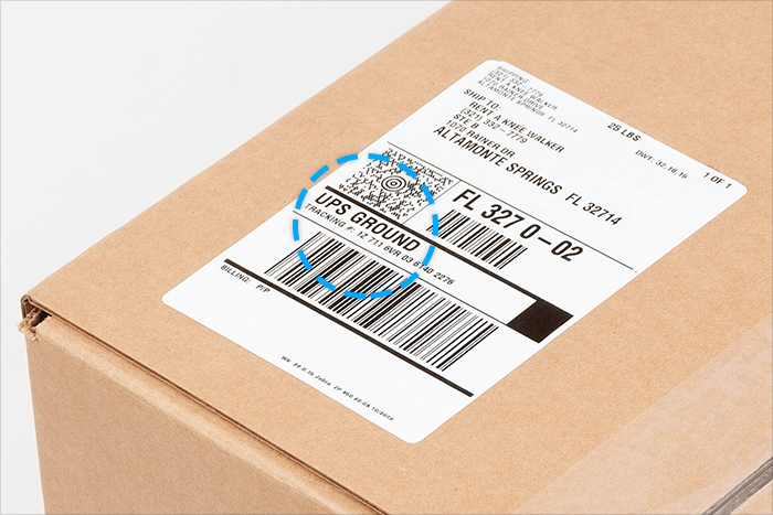 example ups shipping label