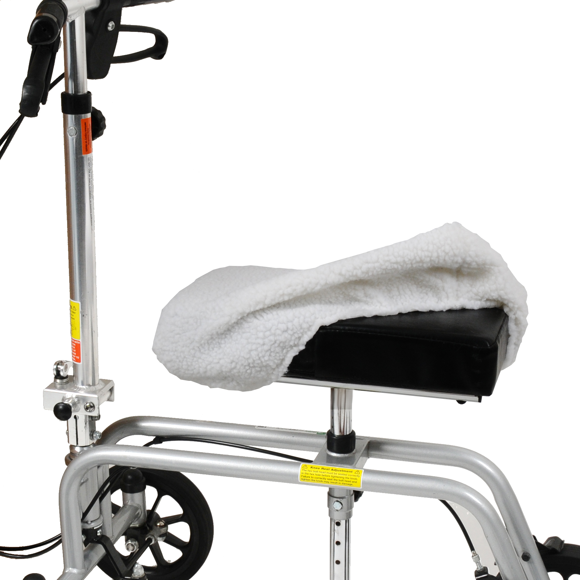 Knee Scooter Memory Foam by TKWC INC - Two Inch Thick Memory Foam Knee Pad  and Cover - Fits Most Knee Walker Models 