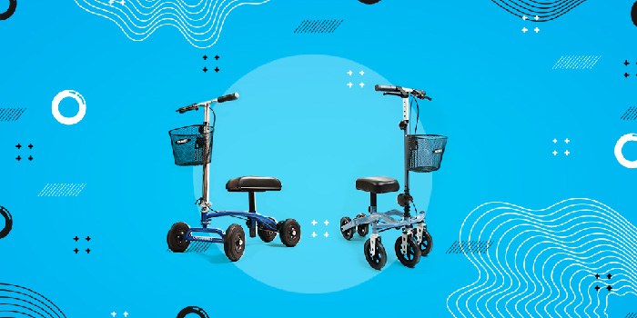 two different knee scooter models side by side
