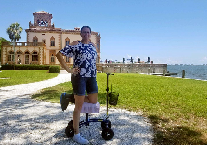 knee walker surfaces gravel