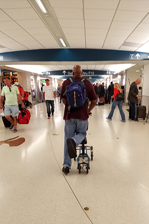 Traveling with a knee walker