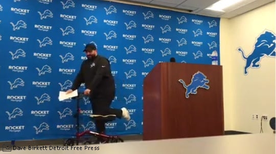 Matt Patricia on Knee Scooter