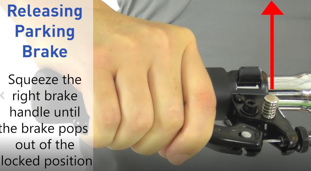 Releasing Orthomate Parking Brake