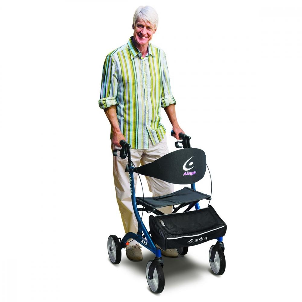 man standing with rollator