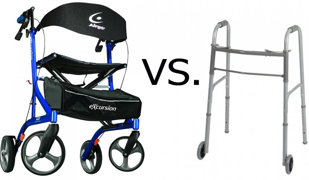Walker Vs. Rollator What's The Difference? Large Image
