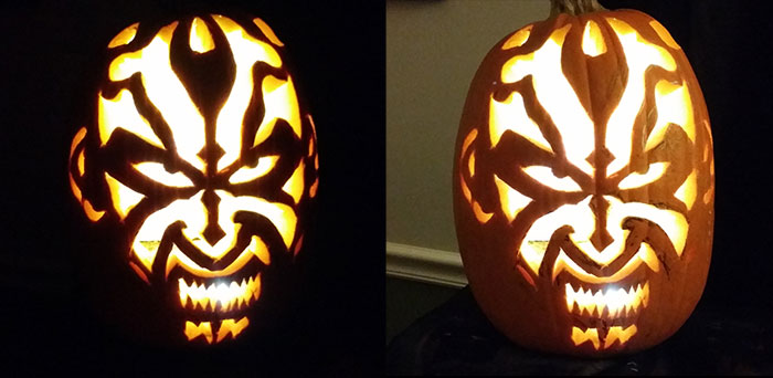 Darth Maul Star Wars Pumpkin