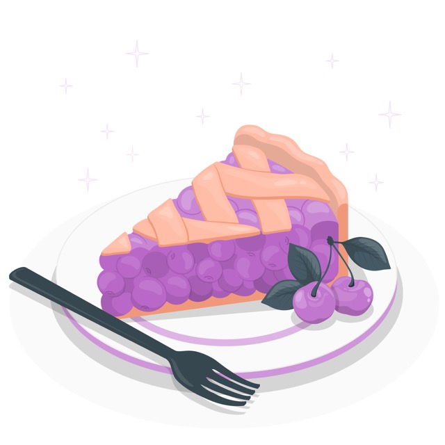 an illustration of a pie