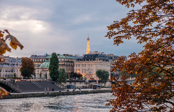 landscape photo of paris with the eiffle tower in the background