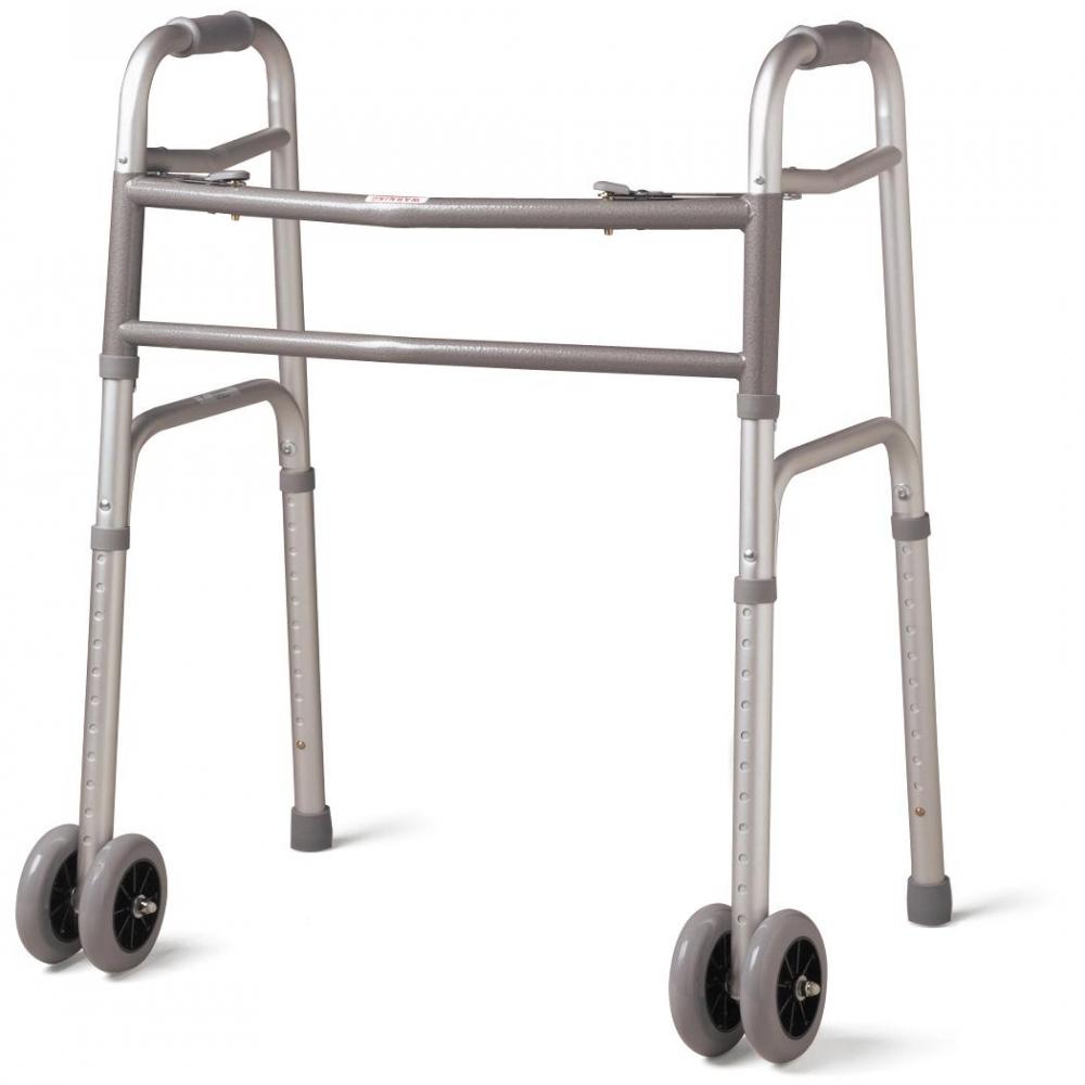 Walker-Two Button Folding, Front Wheels