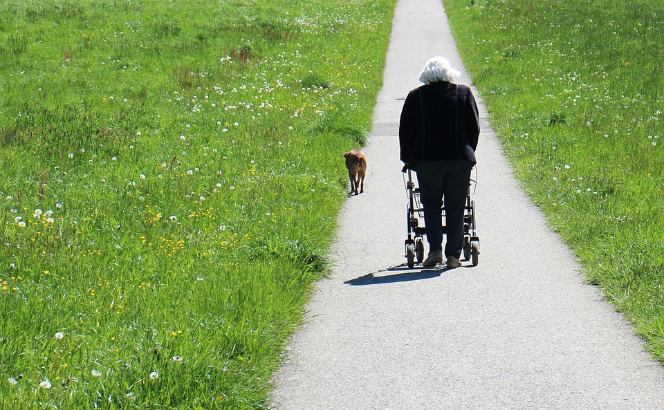 old lady on rollator