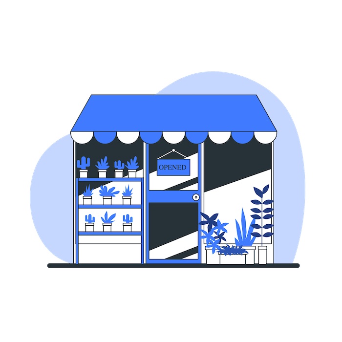graphic of a store front