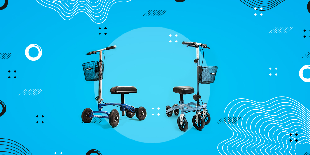 two knee scooters side by side